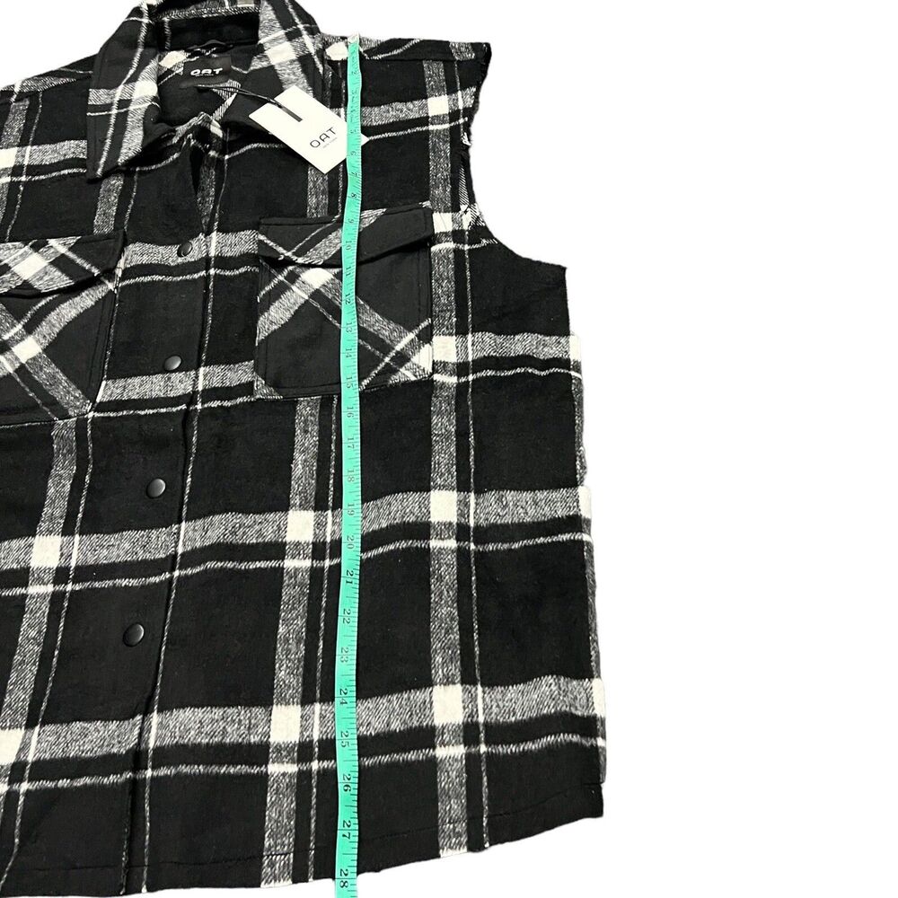 Oat Plaid Wool Blend Snap‎ Button Vest Layering - Picture 5 of 13